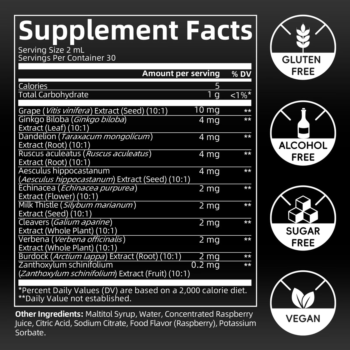 Lymphatic Drainage Drops,11-in-1 Lymphatic Detox Support,Vegan Supplement with Echinacea, Elderberry,Red Clover, Burdock Root, Cleavers Herb,2FL oz(2 Pack)