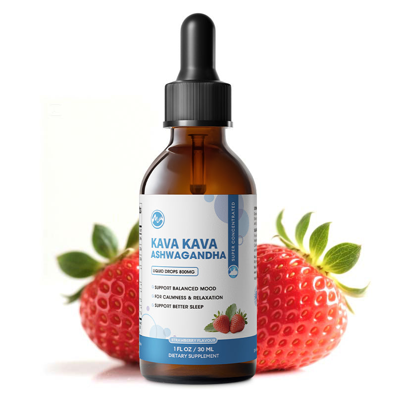 Kava Kava Root Extract Supplement - Kava w/ Ashwagandha, Lemon Balm, Valerian Root for Relaxation, Liver, Cognitive Support & Immune System