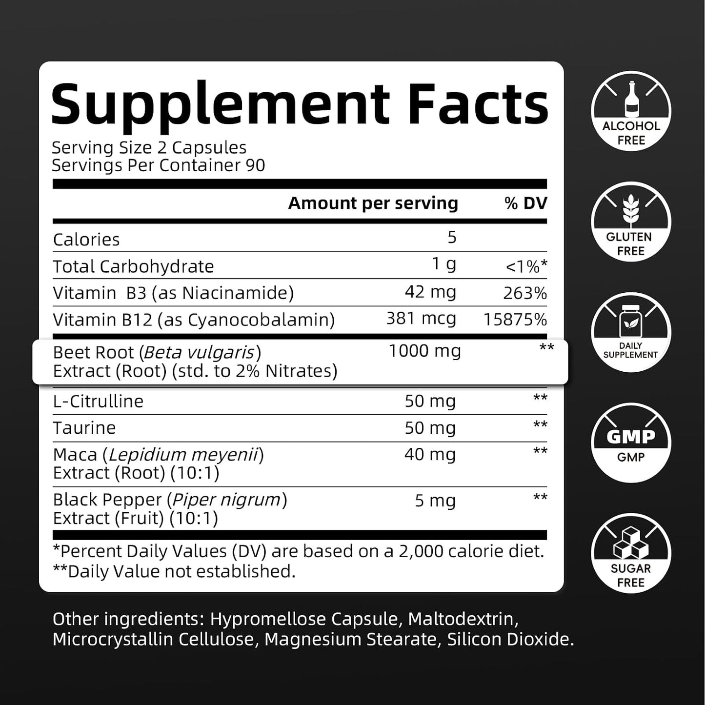 Beet Root Capsules - 180 Capsules