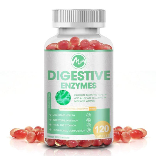 Digestive Enzyme 860mg Capsules with Probiotics Support Better Digestion & Lactose Absorption Reduce Bloating Enhance Immune System - M inch