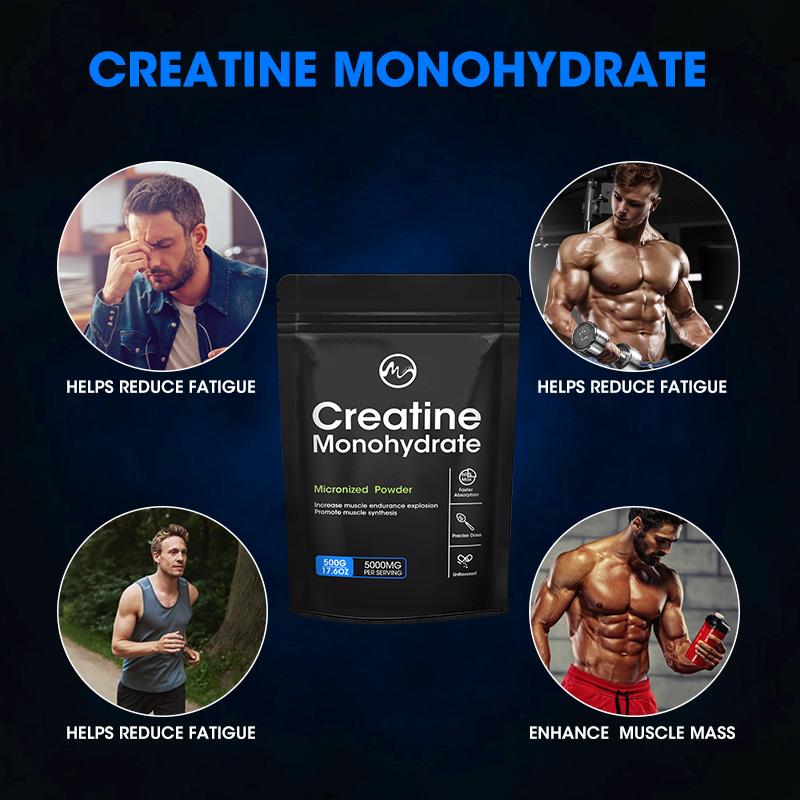 Creatine Monohydrate Micronized Powder Energy Performance Whey Proteins for Muscle Mass Workout Recovery Men‘s Energy Supplement - M inch