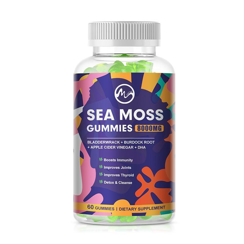 Naturals Sea Moss Gummies - Natural Irish Sea Moss and Bladderwrack with Burdock Gummy - M inch