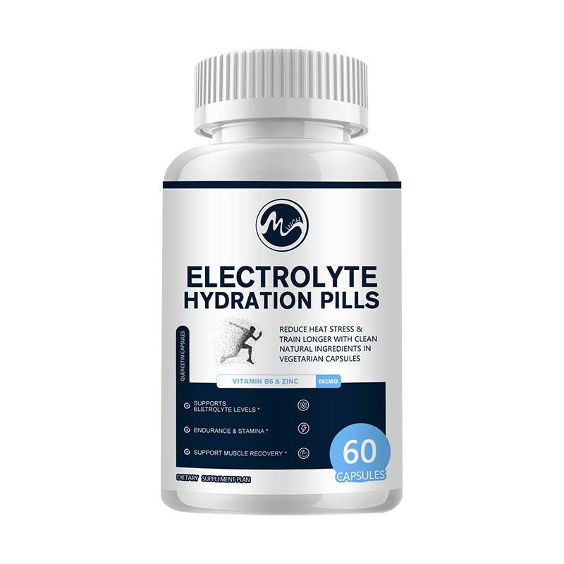 Electrolyte Capsules with Energy Essential Salt Boost Absorption & Endurance Muscle Recovery Sports Recovery Zinc,sodium,vitamin - M inch