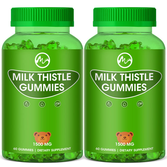 Milk Thistle Gummies, Liver Cleanse Gummy, Organic Liver Detox Supplements for Men & Women - 120 Gummies - M inch