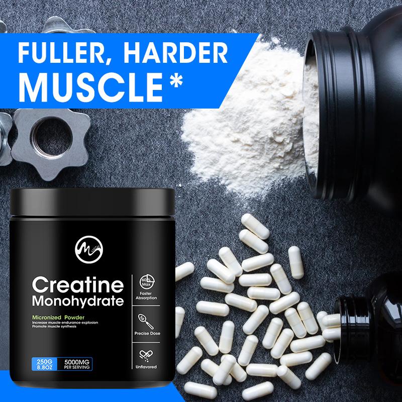 Creatine Monohydrate Powder, Energy Performance Whey Proteins for Muscle Mass Workout Recovery Men‘s Energy Supplement - M inch