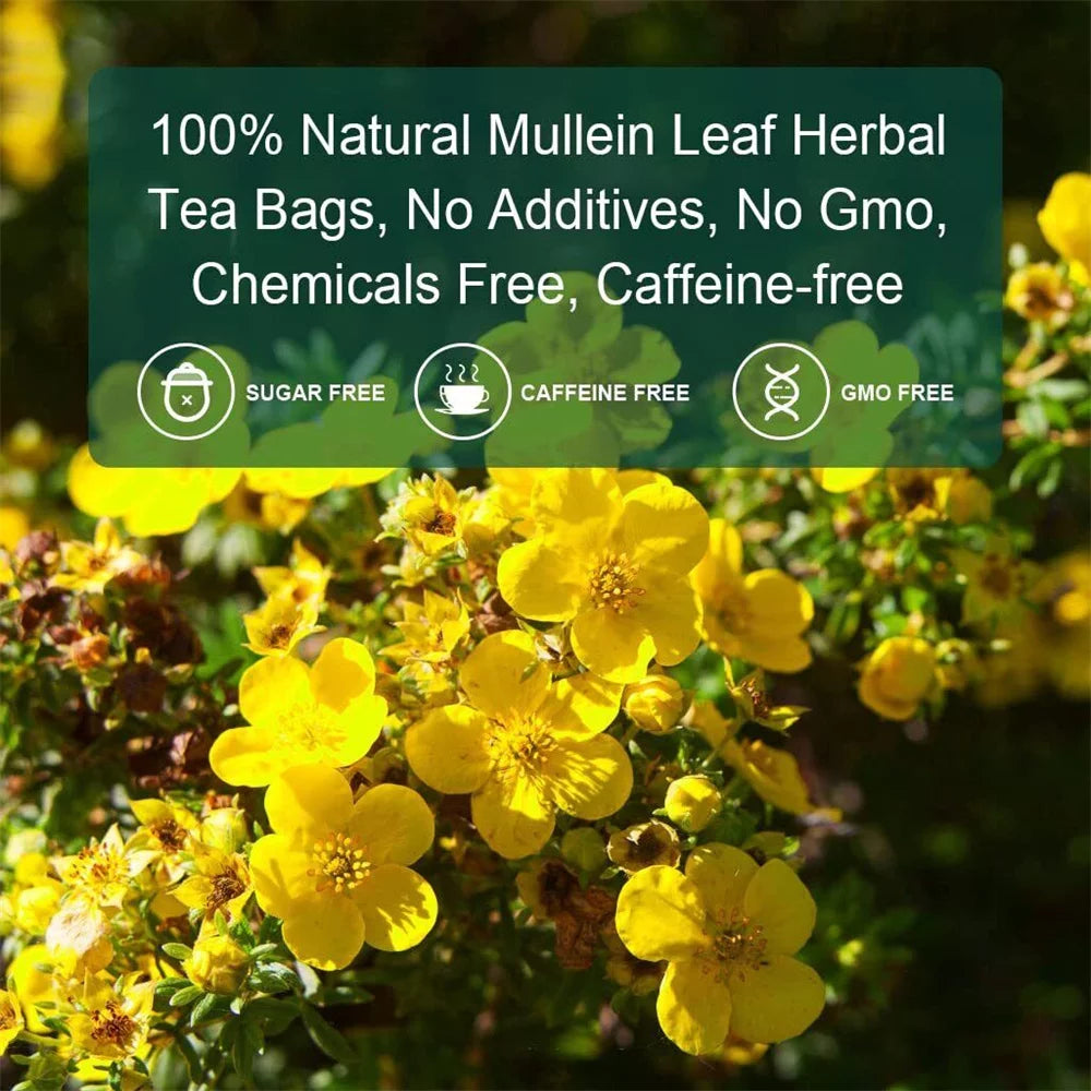 HFU Mullein Leaf Tea Bags, Mullein Leaves for Health