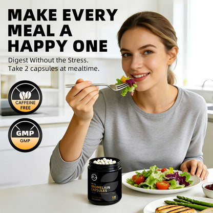 Bromelain Capsule Supplement,Supports Digestive Health,Pineapple Enzyme Supplement，120 Tablets