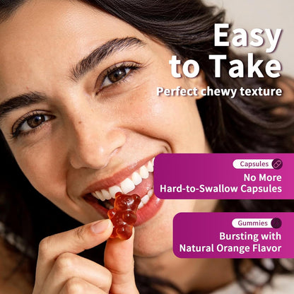 M inch Quercetin Gummies with Bromelain, Elderberry, Zinc and Vitamin C - Chewable Quercetin 700 mg Supplement for Immunity, Allergy, Antioxidant Support - 60 Vegan Gummies