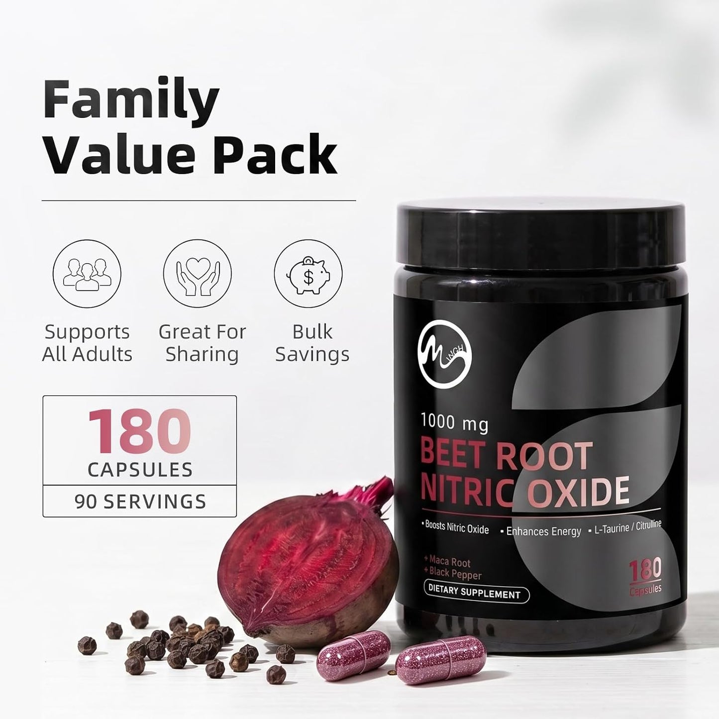 Beet Root Capsules - 180 Capsules