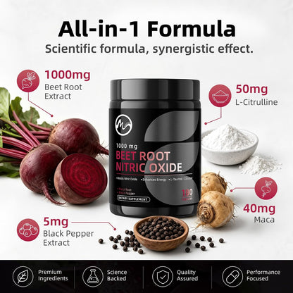 Beet Root Capsules - 180 Capsules