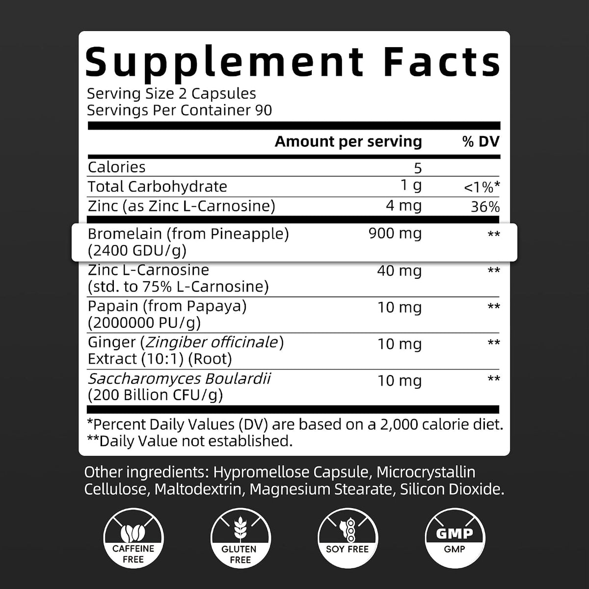 Bromelain 2400 GDU 900 mg, Supports Digestion & Joint Comfort