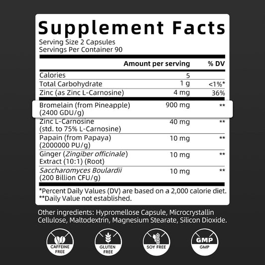 Bromelain 2400 GDU 900 mg, Supports Digestion & Joint Comfort