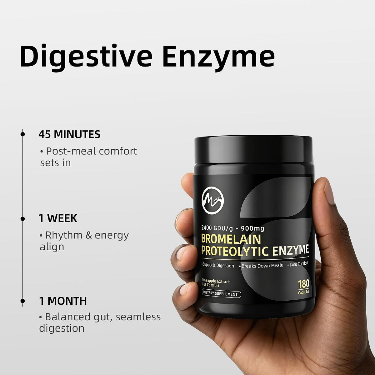 Bromelain 2400 GDU 900 mg, Supports Digestion & Joint Comfort