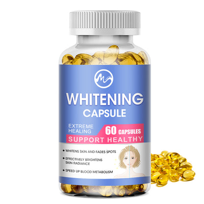 Minch Whitening Capsules Glutathione Softgels Effective Skin Lightening Supplement Dark Spots Melasma Acne Scar Remover Hyperpigmentation Treatment Anti-Aging Antioxidant