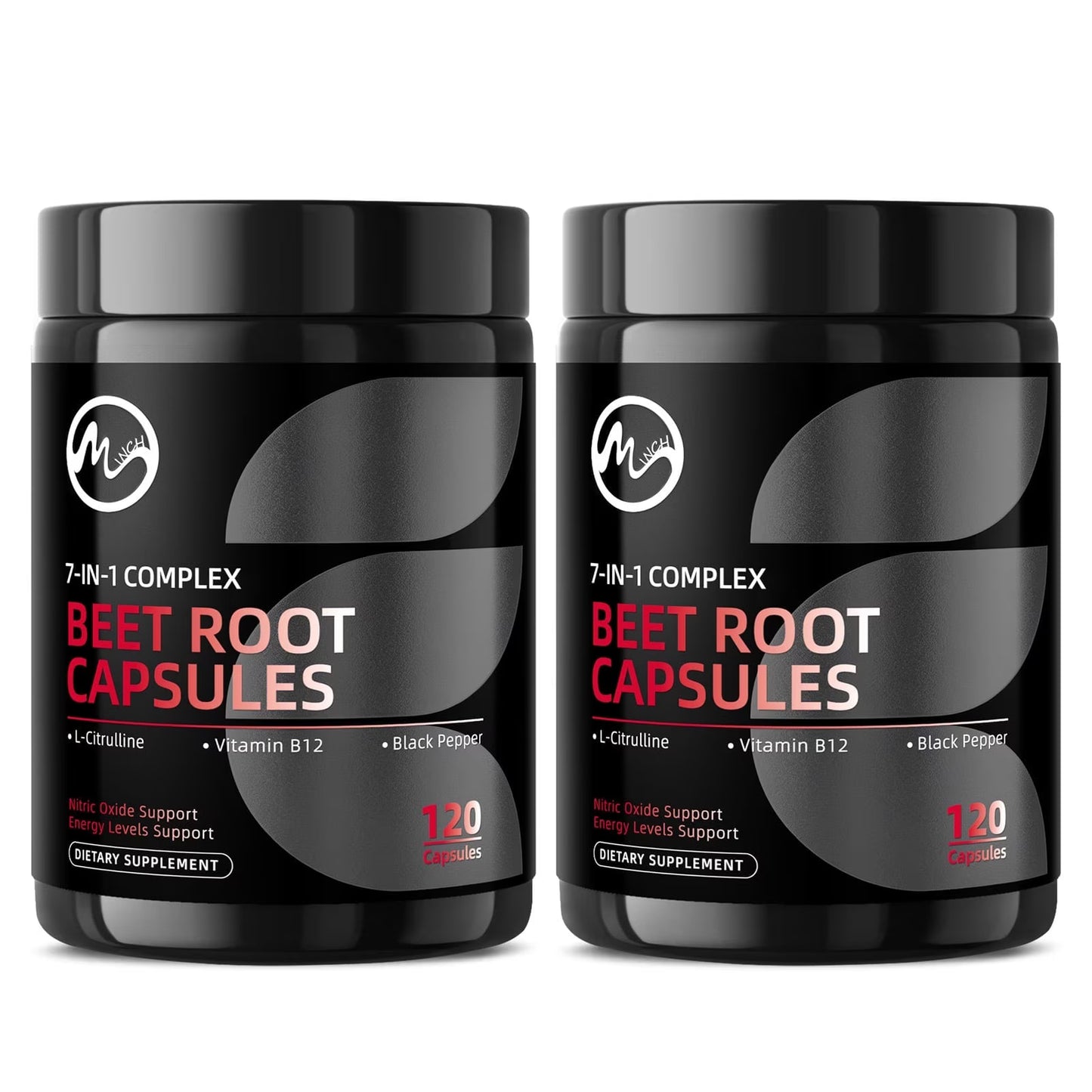 Beet Root Capsules,With Taurine L-Citrulline Black Pepper, Beet Root Powder Supplement Supports Digestive, Immune System,120 Count(2 Pack)