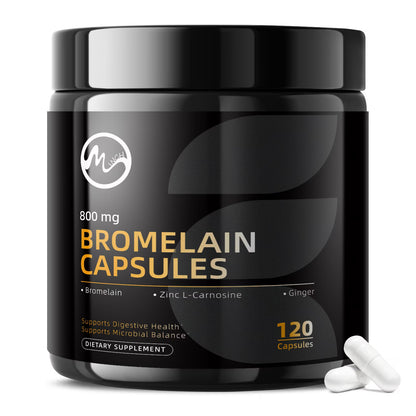 Bromelain Capsule Supplement,Supports Digestive Health,Pineapple Enzyme Supplement，120 Tablets