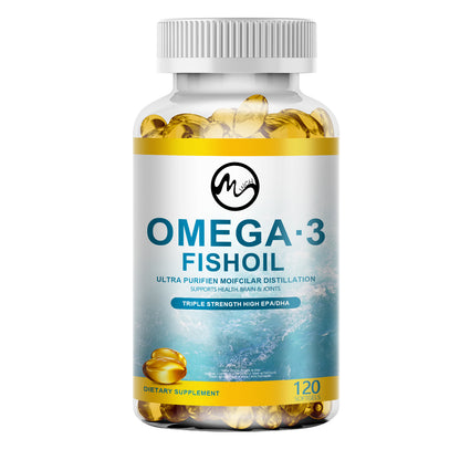 Minch Deep Sea Fish Oil Capsule Triple Strength Omega3 Support Heart & Brain Healthy Immune Improve Immunity