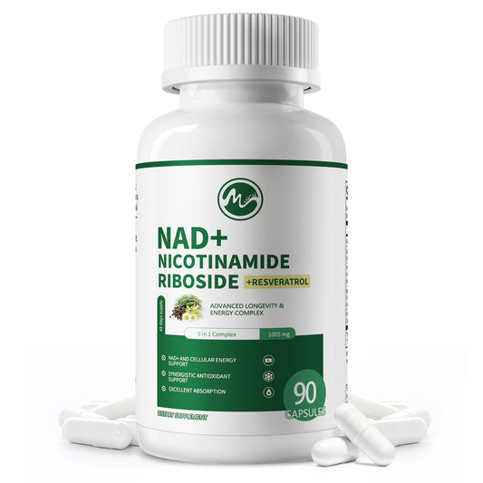 NAD Supplement, with Nicotinamide Riboside Plus Resveratro,Quercetin, Black Pepper,NAD+ 90 Capsule