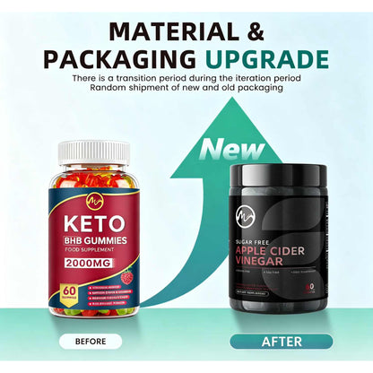 (2 Pack) Minch Keto BHB Gummies 2000mg with MCT Oil, Apple Cider Vinegar, Supply Dietary Supplement, 120 Gummies