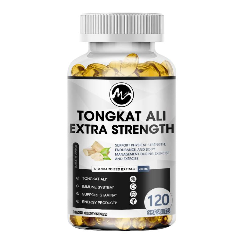 Tongkat Ali 200mg Capsule with Ashwagandha Root 100mg Support Energy, Drive and Reproductive Health for Men and Women