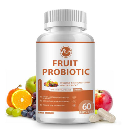 Organic Fruit Blend Probiotic Capsules For Digestive Immune System Health Support