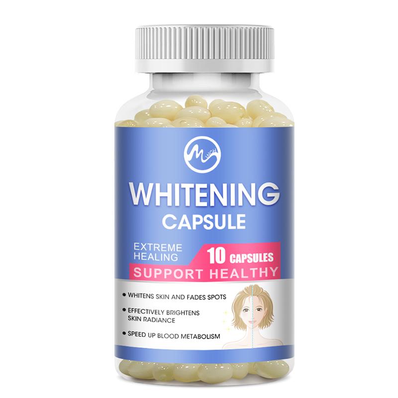 Minch Whitening Capsules Glutathione Softgels Effective Skin Lightening Supplement Dark Spots Melasma Acne Scar Remover Hyperpigmentation Treatment Anti-Aging Antioxidant