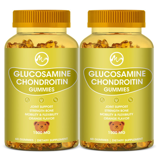 （2 Pack ） Glucosamine Chondroitin Gummies with MSM - 1500mg Extra Strength for Joint Support, Antioxidant Immune Support - for Adults, Men & Women