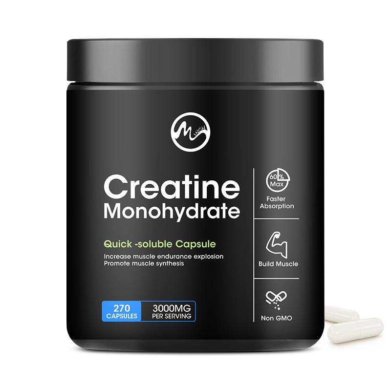 Creatine Monohydrate Capsules, Energy Performance Whey Proteins for Muscle Mass Workout Recovery  Men‘s Energy Supplement