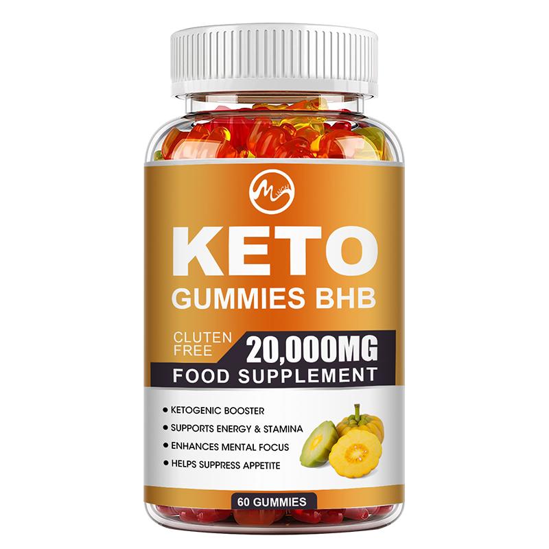 Minch 60Pcs Keto Gummies Ketone Fat Burner Bear Gummy With Apple Vinegar Cider Ketogenic Weight Loss Products For Men & Women