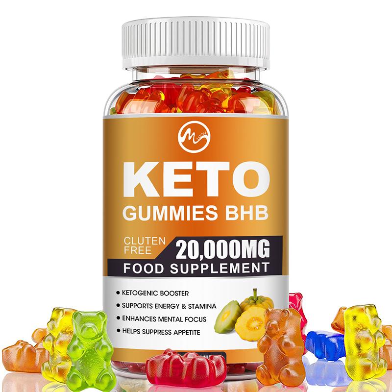 Minch 60Pcs Keto Gummies Ketone Fat Burner Bear Gummy With Apple Vinegar Cider Ketogenic Weight Loss Products For Men & Women