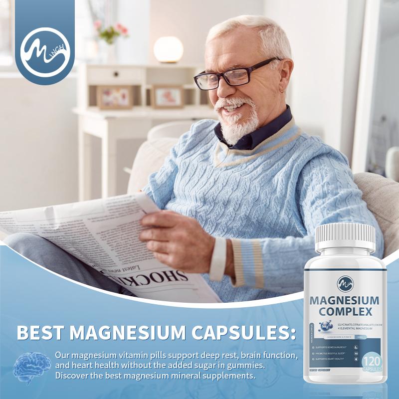 MINCH Magnesium Complex with Vitamin D and Zinc Supplements