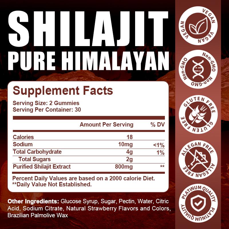 M inch Shilajit 800mg Gummies