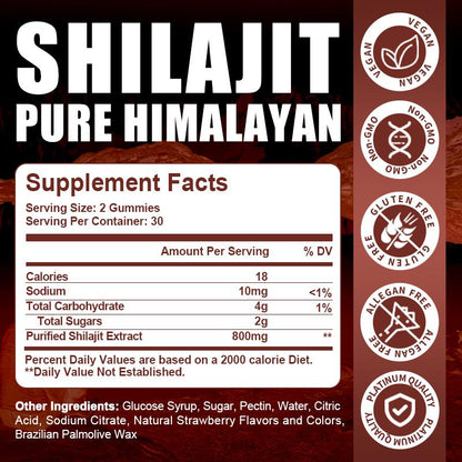 M inch Shilajit 800mg Gummies