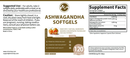 Ashwagadha Softgels Capsules Dietary Supplements