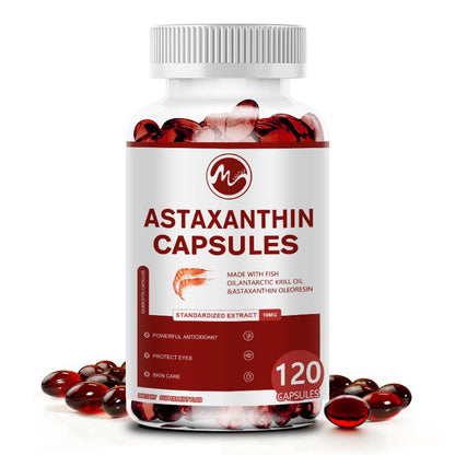 Minch Astaxanthin Capsules With Epa & Dha Supports Eye Cardiovascular Joint And Skin Health And Immunity Accelerates Metabolism