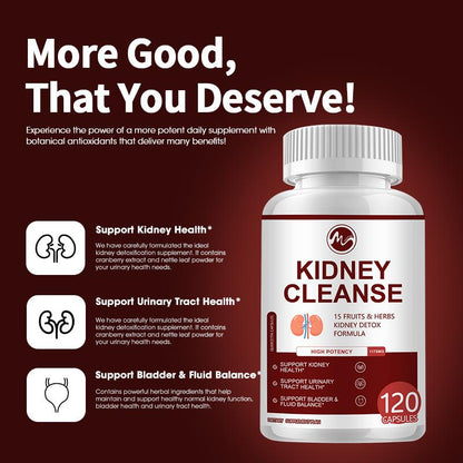 Minch Premium Kidney Cleansing Supplement Support Formula with Cranberry Extract Helps Healthy Kidneys and Urinary Tract Support