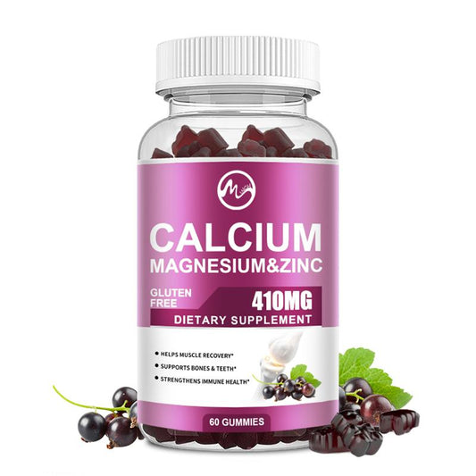 Calcium Magnesium Zinc & Vitamin D3 Gummies for Immune System, Bone, Nervous System Health Support Dietary Supplement