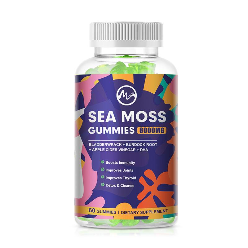 Naturals Sea Moss Gummies - Natural Irish Sea Moss and Bladderwrack with Burdock Gummy