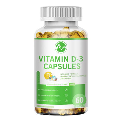 Minch Vitamin D3 Capsules Support Joint Bone Nail and Immune Health Bone Formation Height Growth Cardiovascular Health