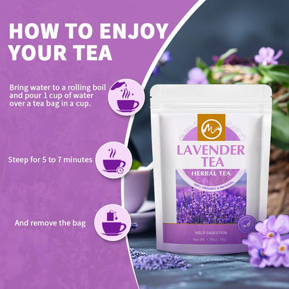 Minch Organic Nature Lavender-Tea Relieve Stress and Support Sleep Taste the flowers DIY fresh spices