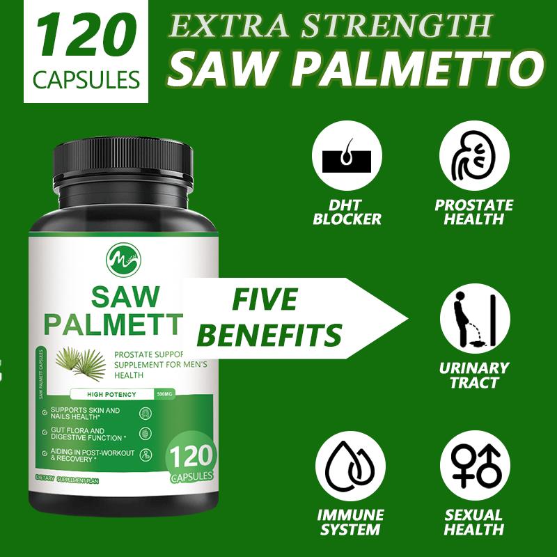 Saw Palmetto Capsules Supplement for Men's Health