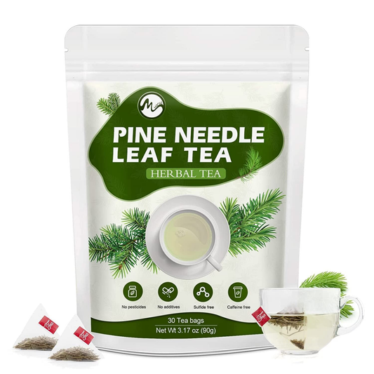 Organic Pine Needle Tea - Natural Dried Pine Needle Tea for Boost Immunity, Premium Chinese Pine Needles Tea Bags, Caffeine Free - 30 Teabags